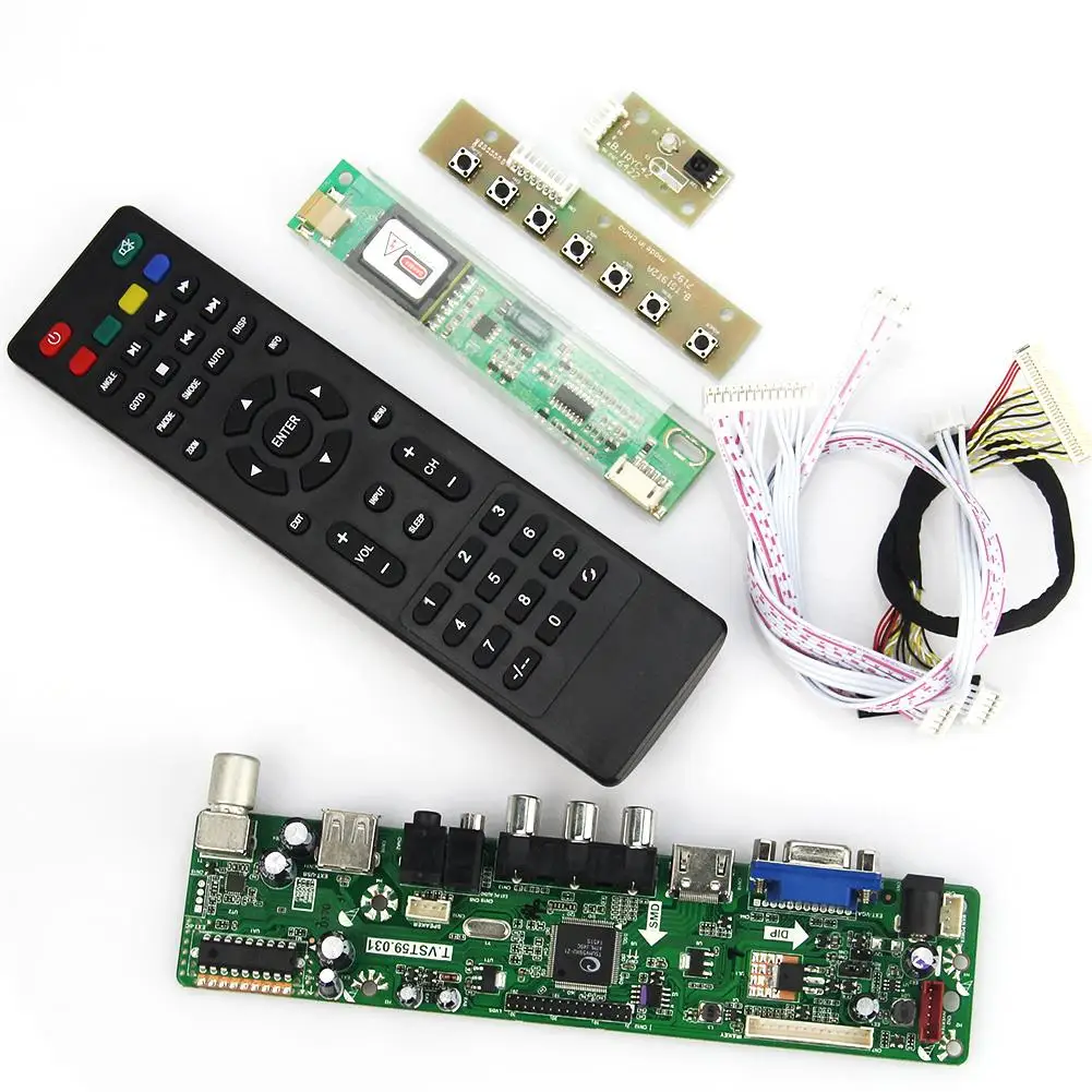 

T.VST59.03 LCD/LED Controller Driver Board For LTN170WP-L02 (TV+HDMI+VGA+CVBS+USB) LVDS Reuse Laptop 1680x1050 Russian