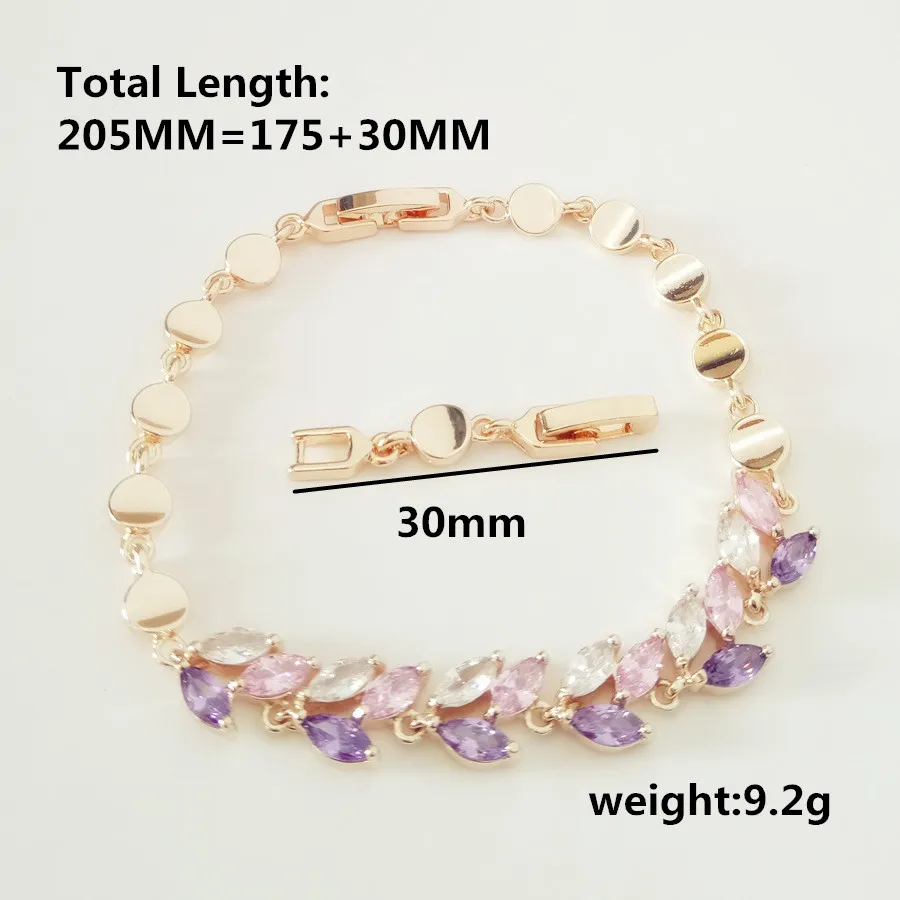 Новый браслет для женщин 585 модные ювелирные изделия золотого цвета многоцветный