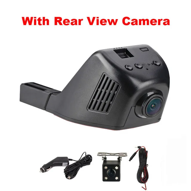 With Rear Camera MHM Мини Wifi Автомобильный видеорегистратор видеокамера с двойным объективом с камерой заднего вида FHD 1080 P Авто Reistrator Dashcam - Название цвета: With Rear Camera
