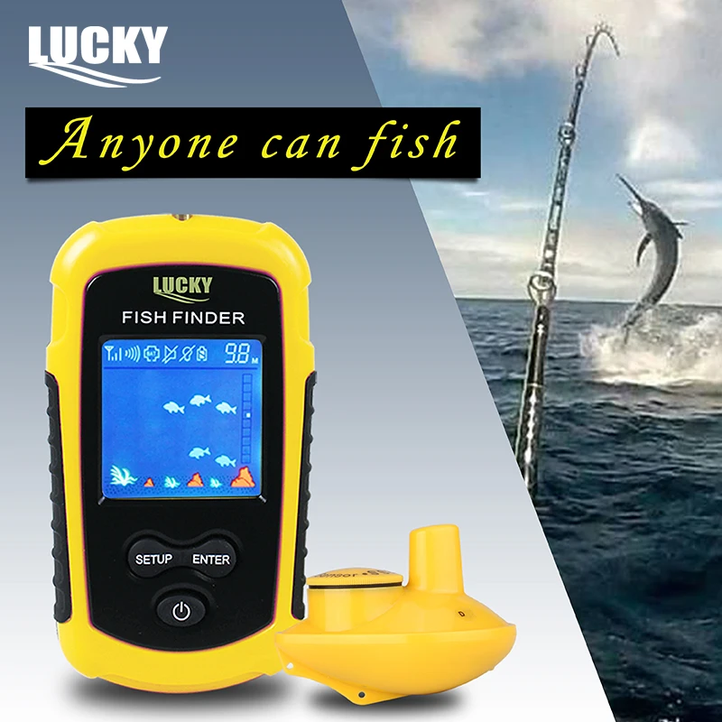 Портативный эхолот LUCKY FFCW1108 1 и FFW1108 беспроводной для поиска рыбы на глубине