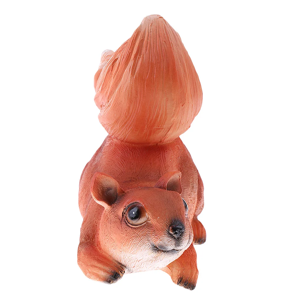 

Realistic Home Table Decoration Resin Squirrel Figurine for Ornament - Brown