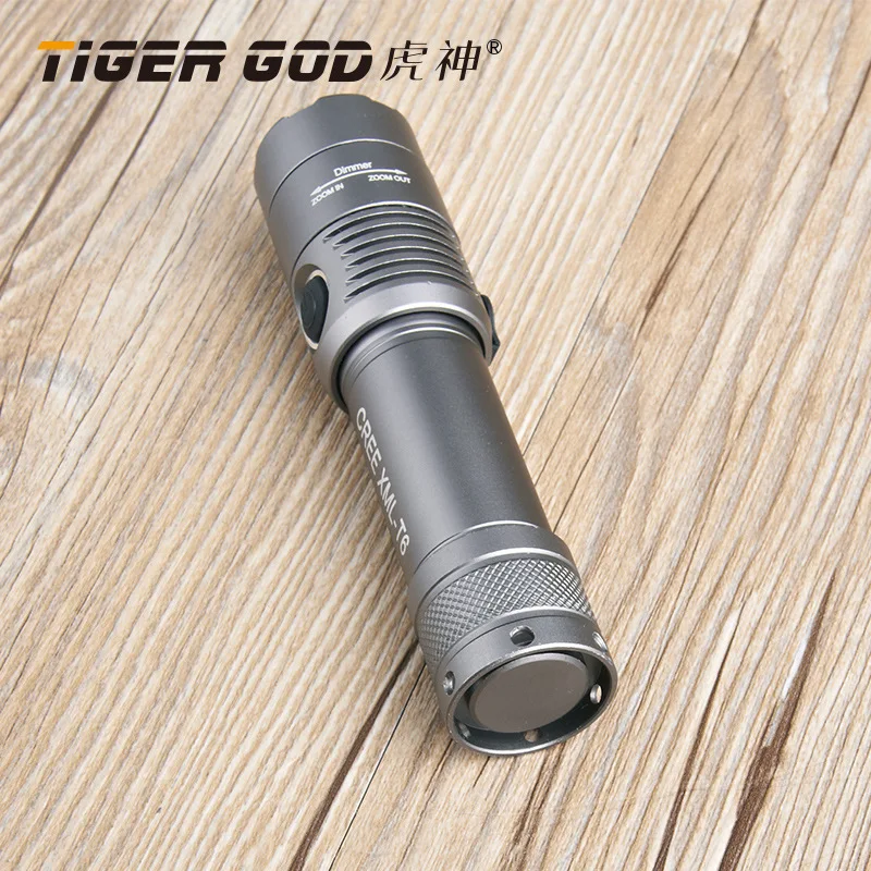 Тигра Бог HS S012 CREE T6 Фокусируемый фонарь мигающая лампа 1*18650 Батарея светодиодная