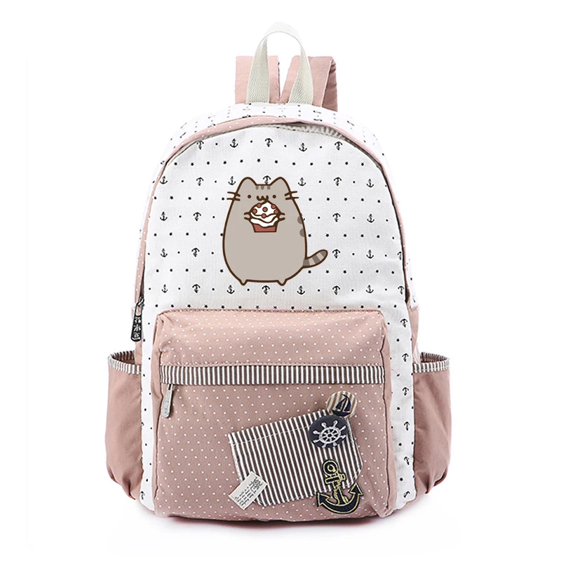 Fat Cat/Neko Atsume рюкзак для девочек-подростков, школьные сумки с кошками на заднем дворе, повседневный рюкзак, Мультяшные школьные рюкзаки
