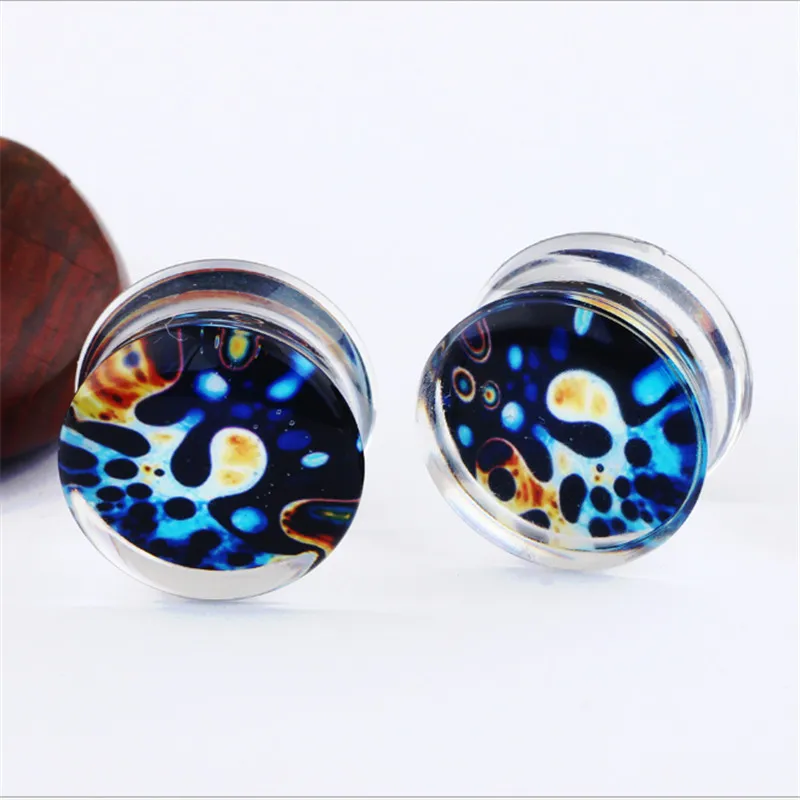 2PCS New Arrival Fashion Acrylic Punk Ear Plugs Tunnels Screw Fit Expansion Gauges Women Men Piercing Body Jewelry | Украшения и