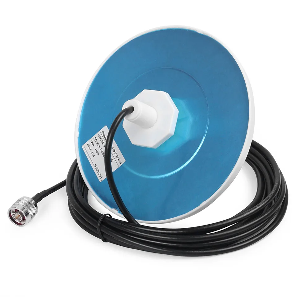 Indoor Ceiling Antenna 850~2500MHz 5dBi N Male Connector Omni-Directional Internal Antenna For Cellular Signal Booster+5m Cable