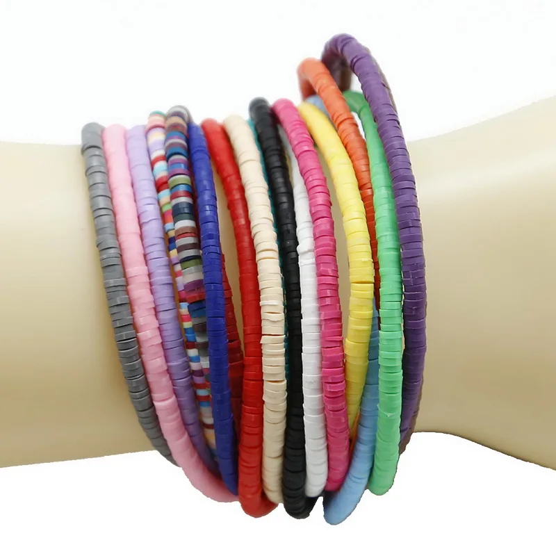 400 шт./лот цветные полимерные глиняные дисковые бусины-разделители для рукоделия