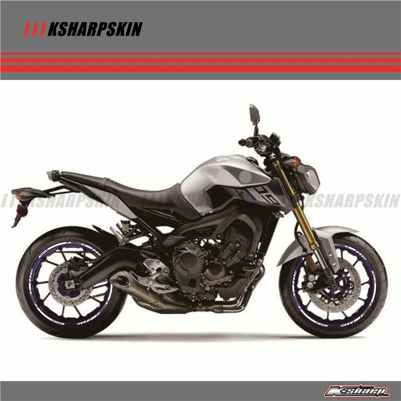 Motorcycle Wheel Rim Decals Reflective Stickers Stripes For Yamaha MT-09 | Автомобили и мотоциклы
