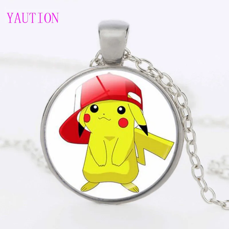 Ожерелье с подвеской Pokemon круглые подвесные украшения из стекла 3 цвета|pendant