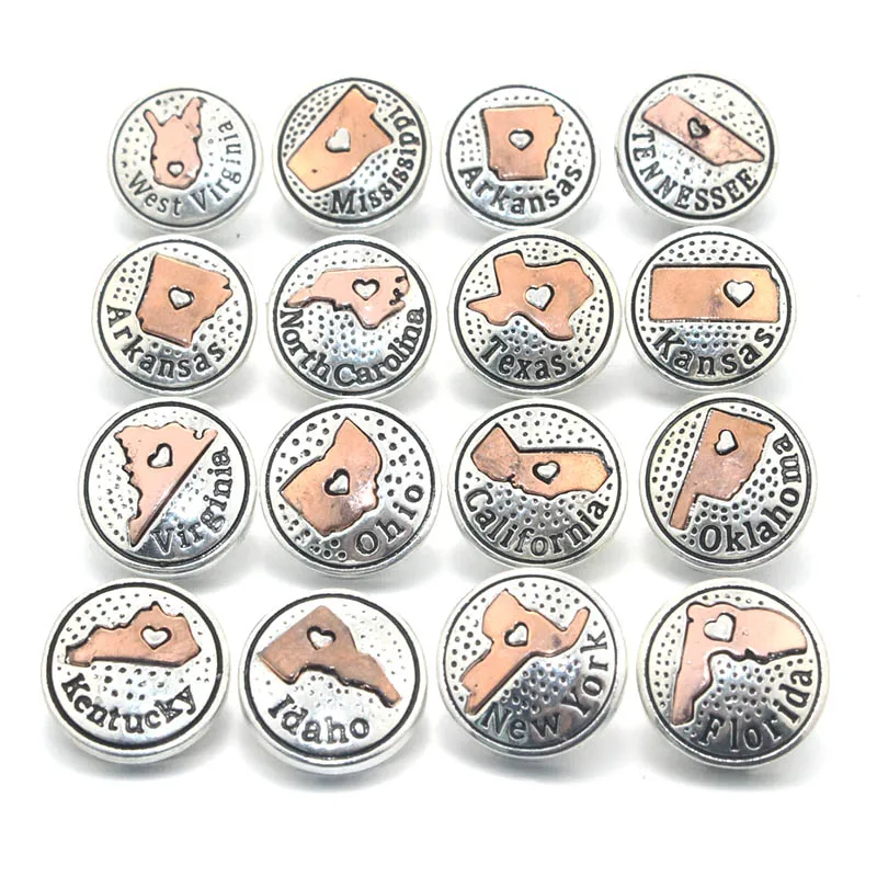 10 шт./лот пуговицы для ювелирных изделий в американском стиле с различными