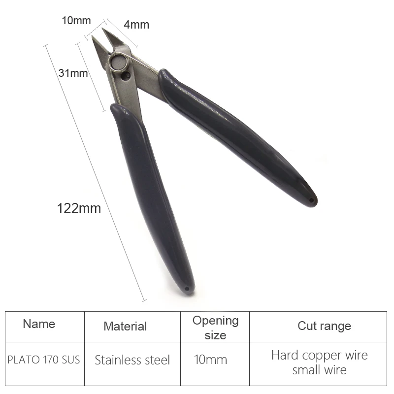black Nipper Режущие плоскогубцы Кусачки Электрический инструмент ручной инструмент для ремонта практичный электрический кабель Резак режущие боковые ножницы смывные плоскогубцы - Цвет: black Nipper