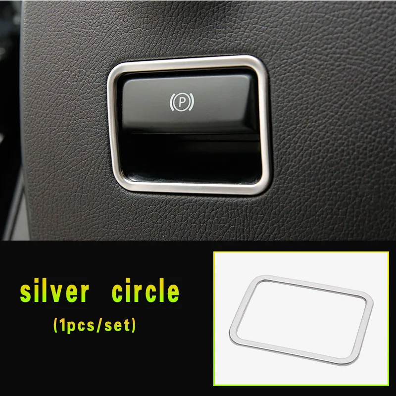 silver circle Для Mercedes Benz ML350 2012 320 GL450 amg gle W166 GLS63 350d A w176 B W246 GLA X156 стояночный ручной тормоз наклейка аксессуары - Название цвета: silver circle