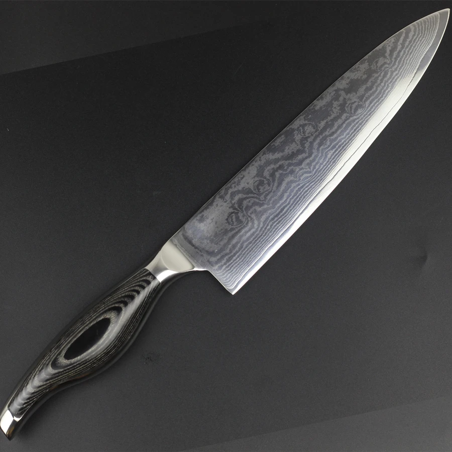 HAOYE 8 дюймовый нож шеф повара из дамасской стали кухонный для приготовления пищи