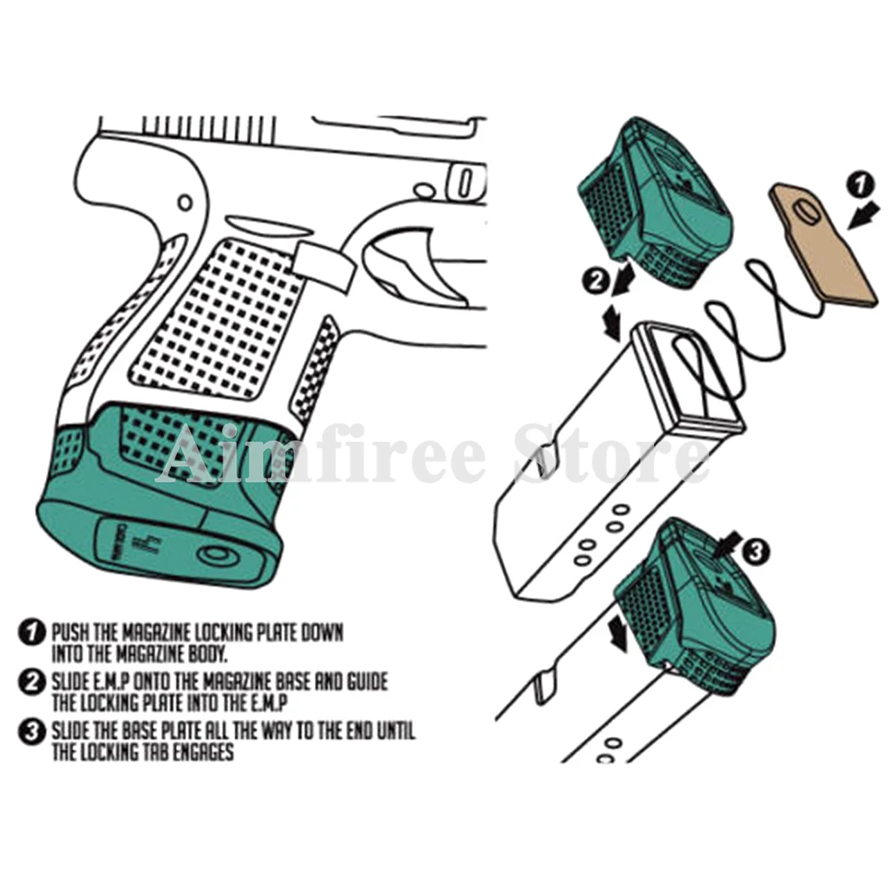 Тактический Расширенный журнал базовая пластина Add + 2 Rd для Glock 43 аксессуары