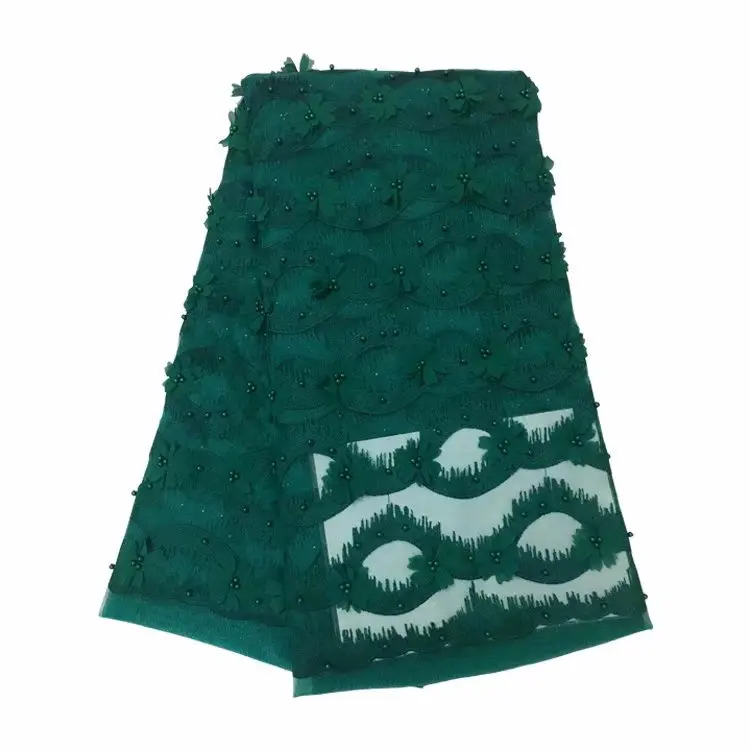 Французский кружевной ткани специальный зеленый чистая для моды Костюмы 2017