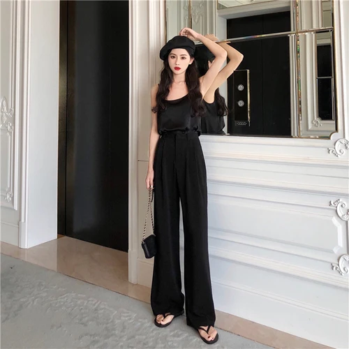 Женский комплект из 2 предметов без рукавов и бретелек Свободный Повседневный