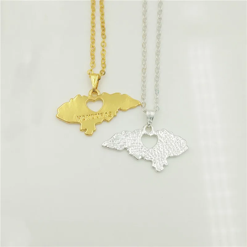 Женское колье с подвеской в виде карты Гондураса | Украшения и аксессуары