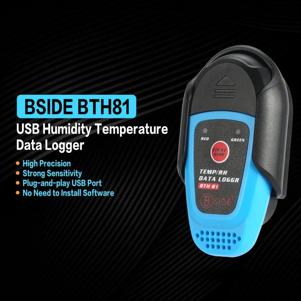 BSIDE BTH81 USB влажность температура регистратор/RH термометр регистрации данных
