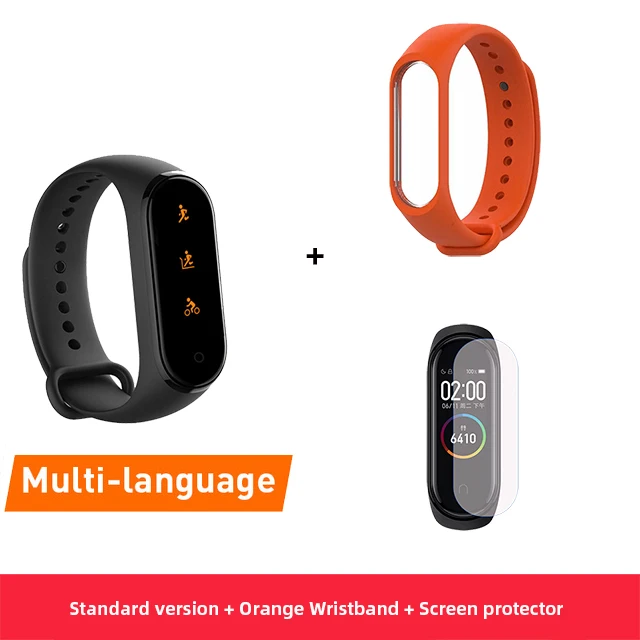CN Orange Новейшие Смарт-часы Xiaomi mi Band 4 фитнес-браслет mi band 4 фитнес-трекер Шагомер Bluetooth 5,0 смарт-браслет Xio mi Watch - Цвет: CN Orange