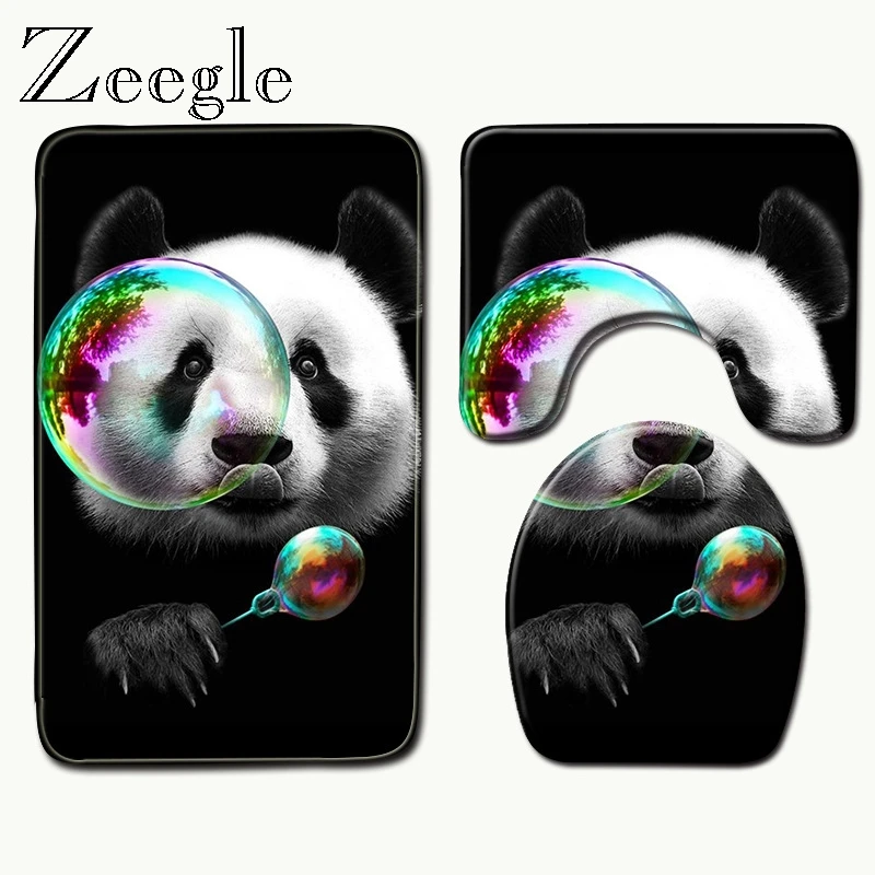 Zeegle Набор ковриков для ванной комнаты набор ковров унитаза фланелевый