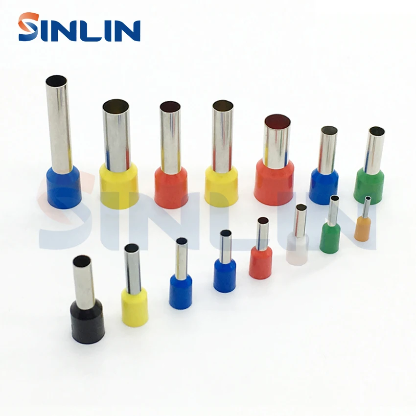 1000 шт./лот обжимная Клемма VE1008 трубка предварительно изолирующая наконечники AWG18