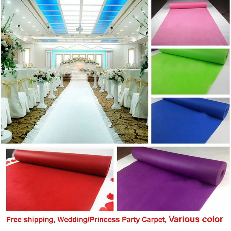 Свадебная вечеринка ковры проход бегун украшения Нетканые 80 см x м 10 18 Цвета