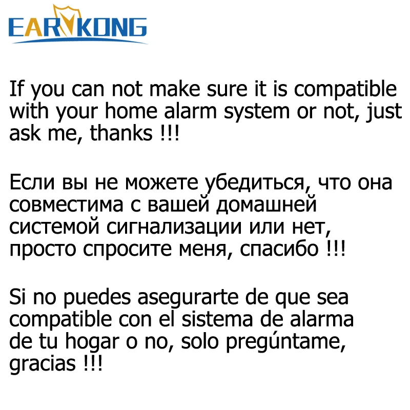 

4 keys Wireless Remote controller 433MHz Key Chain For GSM10A GSM Alarm System Plastic White Big Button Remote Control