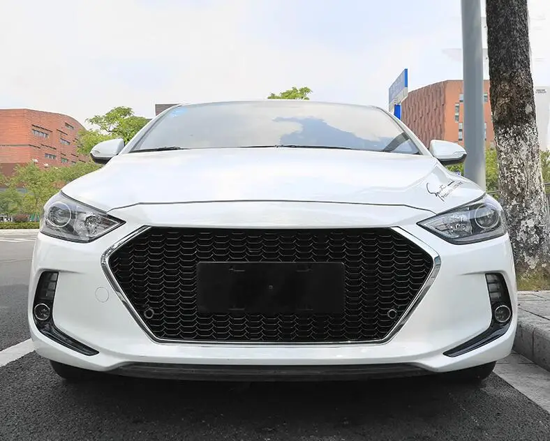 Для hyundai Elantra- гоночные грили сотовая сетка Передняя гоночная решетка черный передний бампер модифицированная для Elantra