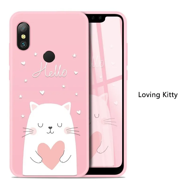 Loving Kitty Силиконовый чехол для Xiao mi Red mi Note 6 Pro, милый Полный Чехол для Xiao mi Red mi Note 5 7 6A mi A2 Lite, противоударный бампер, чехол - Цвет: Loving Kitty