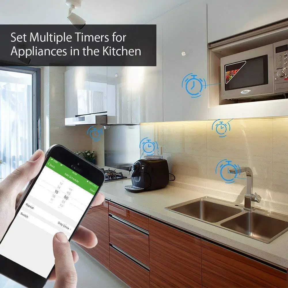 NTONPOWER WiFi Smart Plug электрический выключатель с Alexa Google Assistant US Adapter Защита от