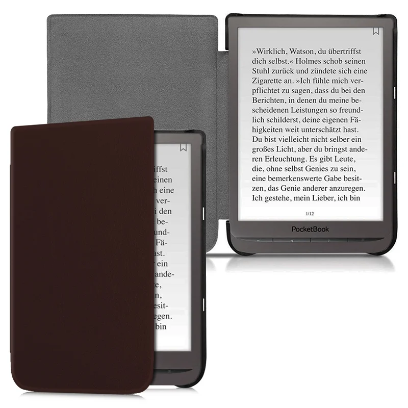 Чехол AROITA для 7,8 дюймов PocketBook 740 InkPad 3 E-reader, легкий Магнитный защитный чехол из искусственной кожи с функцией автоматического сна/пробуждения - Цвет: Brown