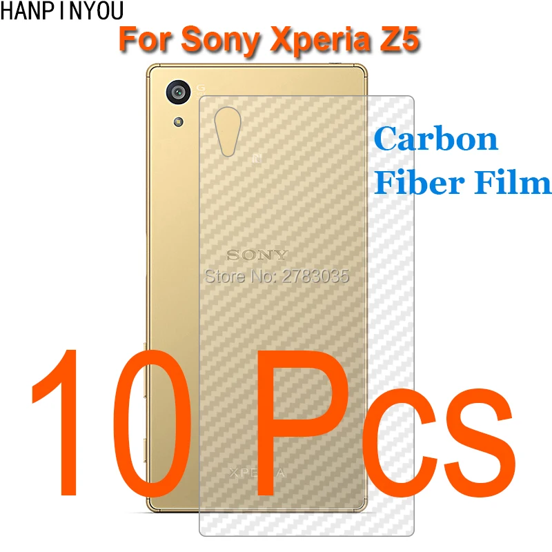 10 шт./лот для Sony Xperia Z5 / Dual 5 2 дюйма прочная прозрачная задняя пленка из углеродного