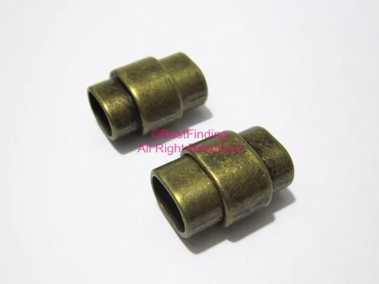 

10x6mm Licorice magnetic clasps Antique bronze Licorice leather clasps -LC03B