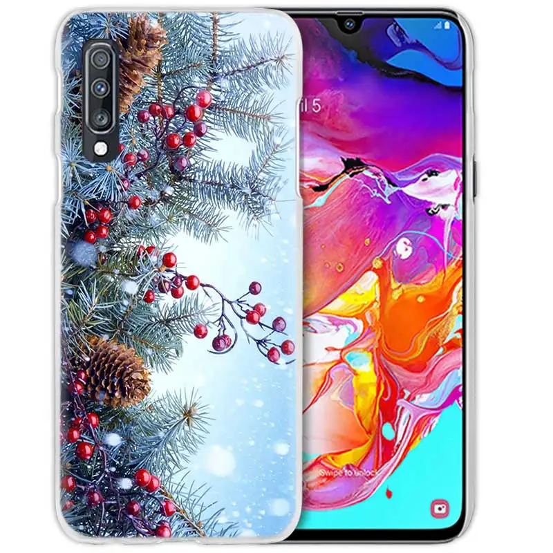 Рождественская Снежинка чехол для samsung Galaxy A50 A70 A20e A60 A40 A30 A20 A10 A8 A6 плюс A9 A7 Жесткий ПК чехол для телефона чехол для нового IPad