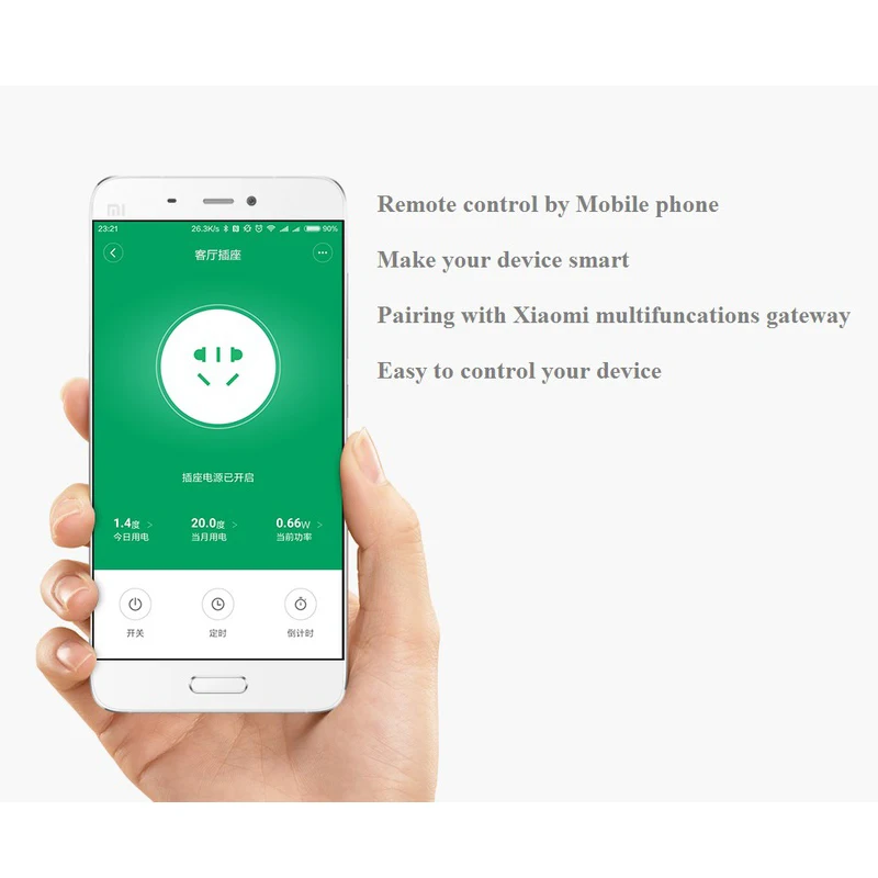 Оригинальный Смарт-разъем Xiaomi Mi WiFi Zigbee версия приложения пульт дистанционного