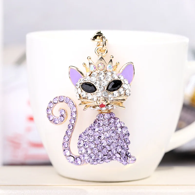

2019 key chain new creative animal series cute kitten alloy pendant bag