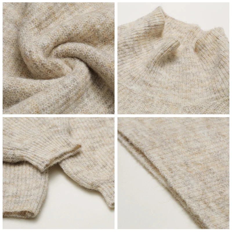 Turtleneck Knitted Pullover 2018 New Sweater Women Full Solid Thick Pull Femme Warm Knitting Blusas De Inverno Feminina | Женская одежда
