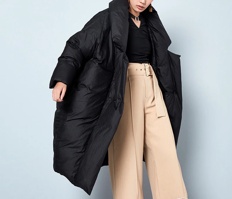 Neploe 2020 зимняя куртка на утином пуху для женщин типа кокона свободная длинная