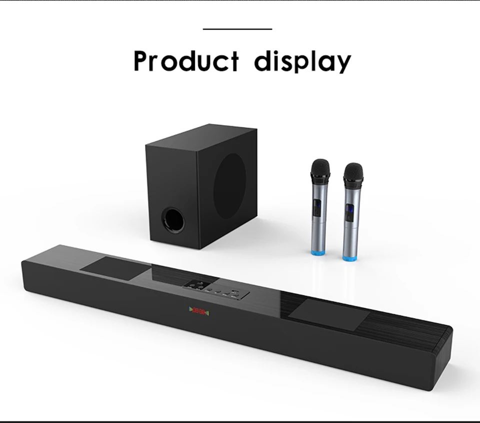 Amoi L8 Bluetooth Саундбар настенный из чистого дерева ТВ динамик сабвуфер 3D объемный звук домашний кинотеатр 12 динамиков