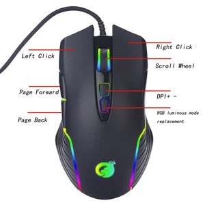 newest g4 usb wired mouse rgb marquee macro programming gaming mouse computer external device for laptop office video game free global shipping