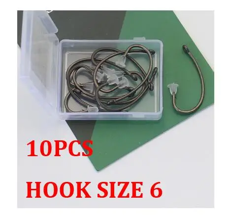 10Pcs-Size 6 10 шт. крючок для ловли карпа с колючими кругами рыболовный крючок держатель для приманки из высокоуглеродистой стали рыболовный крючок матовый черный смешанный размер рыболовные аксессуары - Цвет: 10Pcs-Size 6