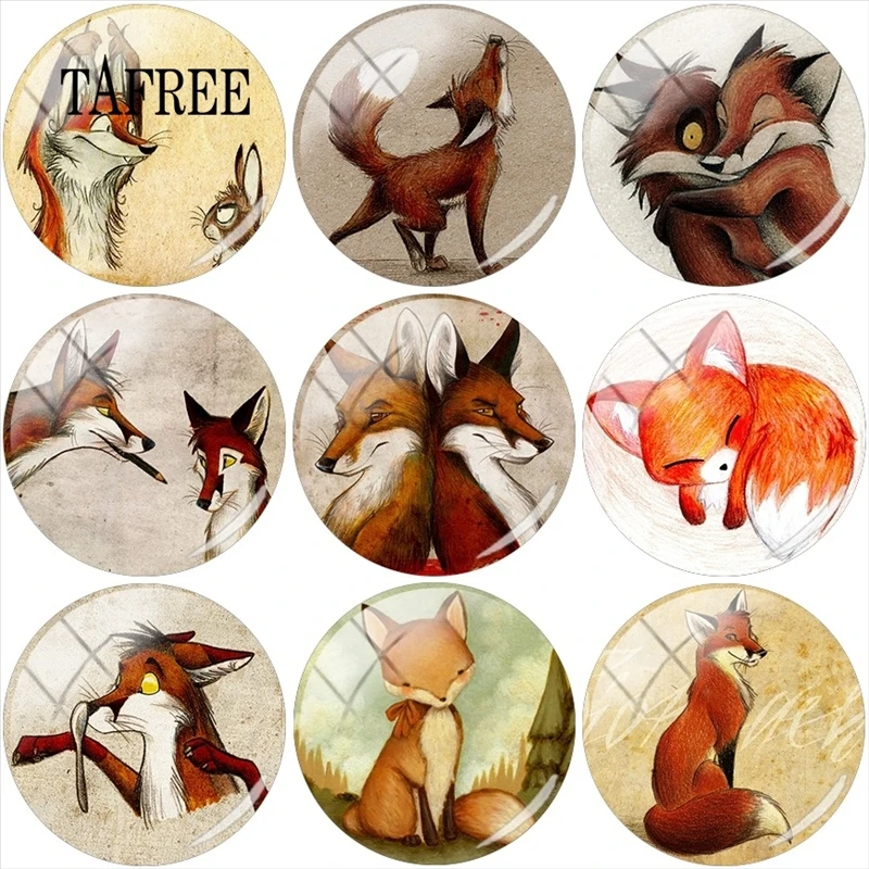 Цилиндрический кабошон TAFREE с изображением животных 12 мм/15 мм/16 мм/18 мм/20 мм/25 мм |