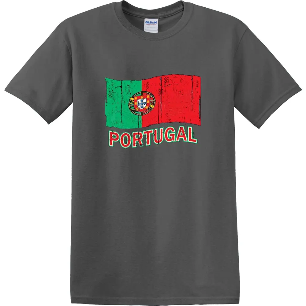 Португалии флаг взрослых Футболка бедствия португальский Cool Tee for Для мужчин-1060C |