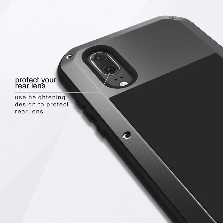 Luxury 360 Degree Full Body Protect Case For Huawei P20 Lite Pro P20lite P20Pro Shockproof Metal Armor With Glass Cover P 20 | Мобильные