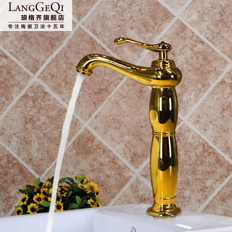 Lang grid full of antique copper basin faucet stage leading gold-plated 006 | Обустройство дома
