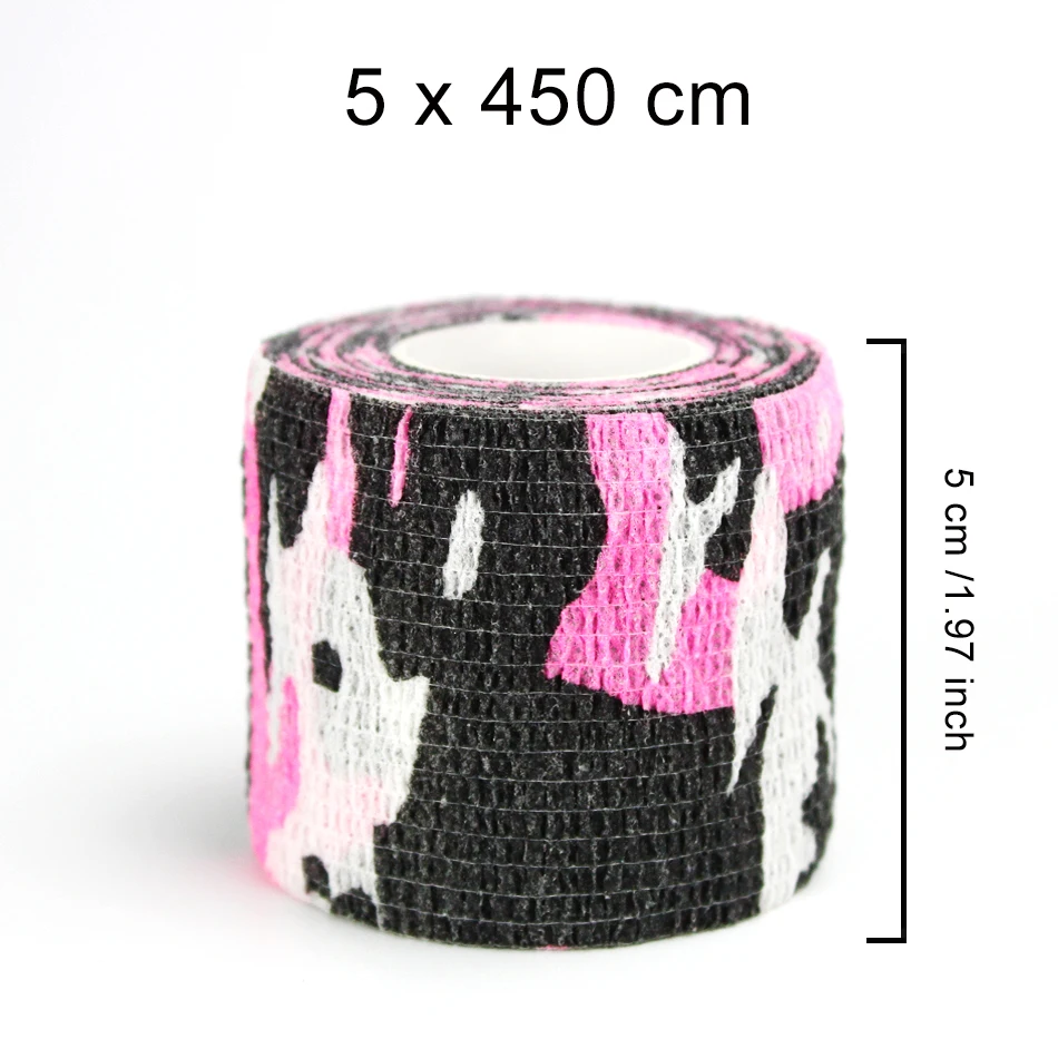 

5 Pcs 5CM*450CM Self Adhesive Elastic Bandage Non-woven Fabric Tape Protective Gear Knee Elbow Support Injury Pad