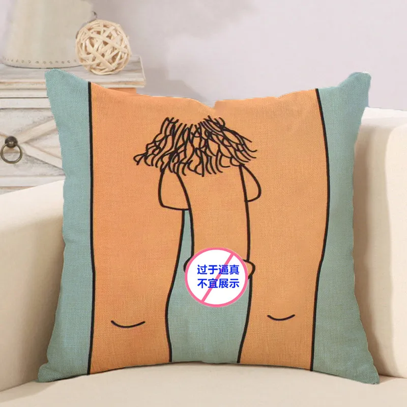 Сексуальная наволочка с рисунком из мультфильма хлопковая льняная Офисная