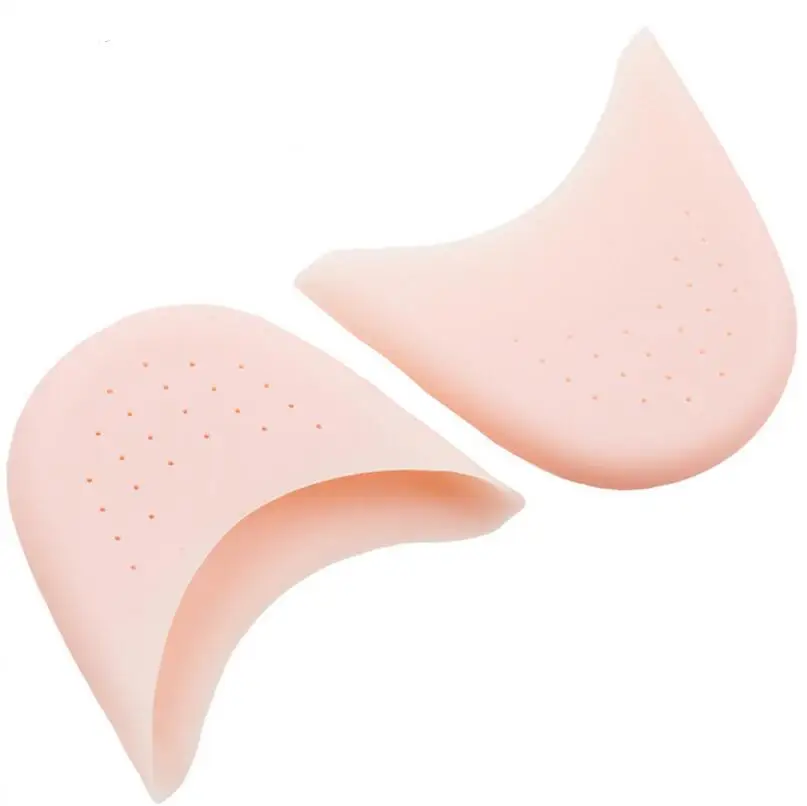 

Wholesale 100 Pairs/Lot silicone ballet dancer toe pad with holes silicone insole front foot pad relieve pain