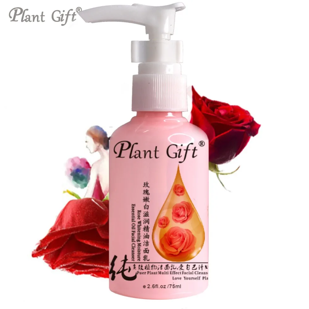 

Rose Whitening Facial Cleanser 60G Essential Oil Delicate texture, fresh and not greasy, gently wash the pores deep dirt