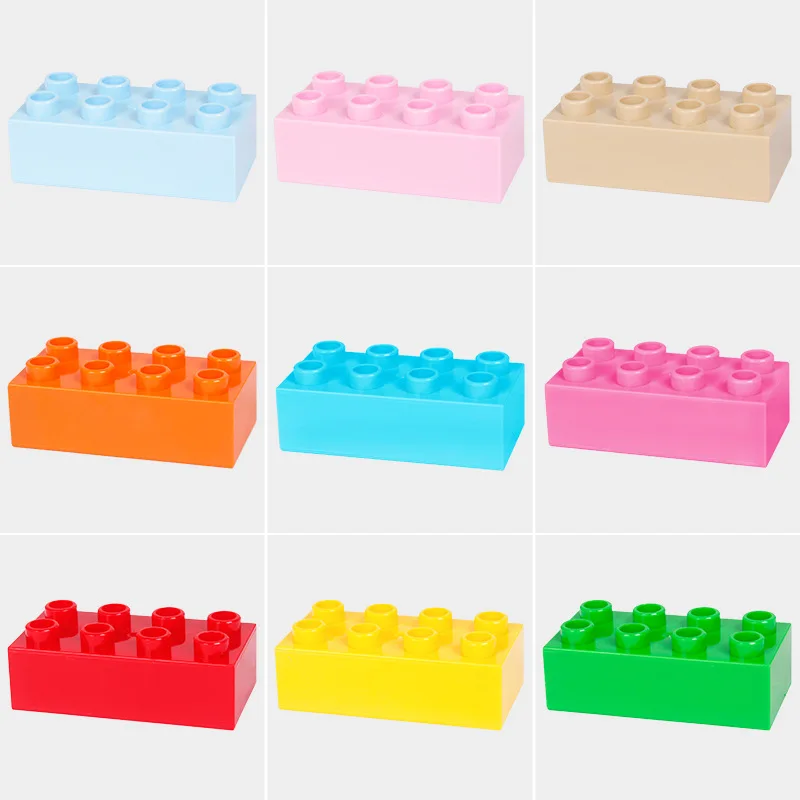 Diy Building Blocks 2 X 4 Thick Bricks Plastic Large Particle Bulk Accessories Compatible with Legoingly Duplo Toys For Kids | Игрушки и