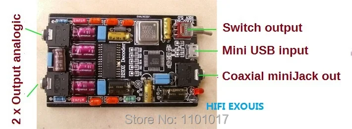 Hi Fi EXQUIS YEK PCM2706 DAC TDA1305 Декодер Усилитель для ноутбука ПК USB звуковая карта